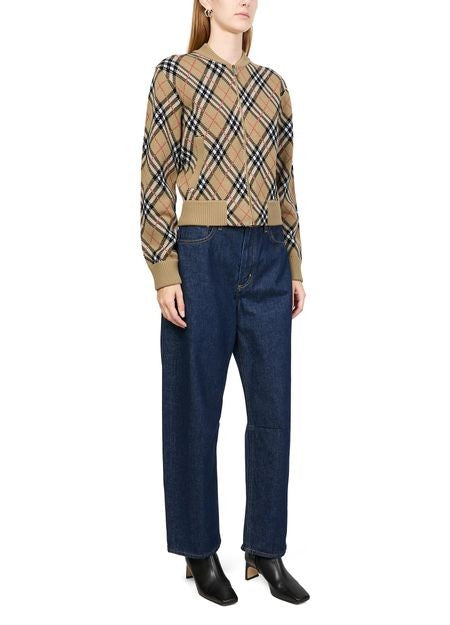 BURBERRY Check zipped cropped cardigan - Image 2