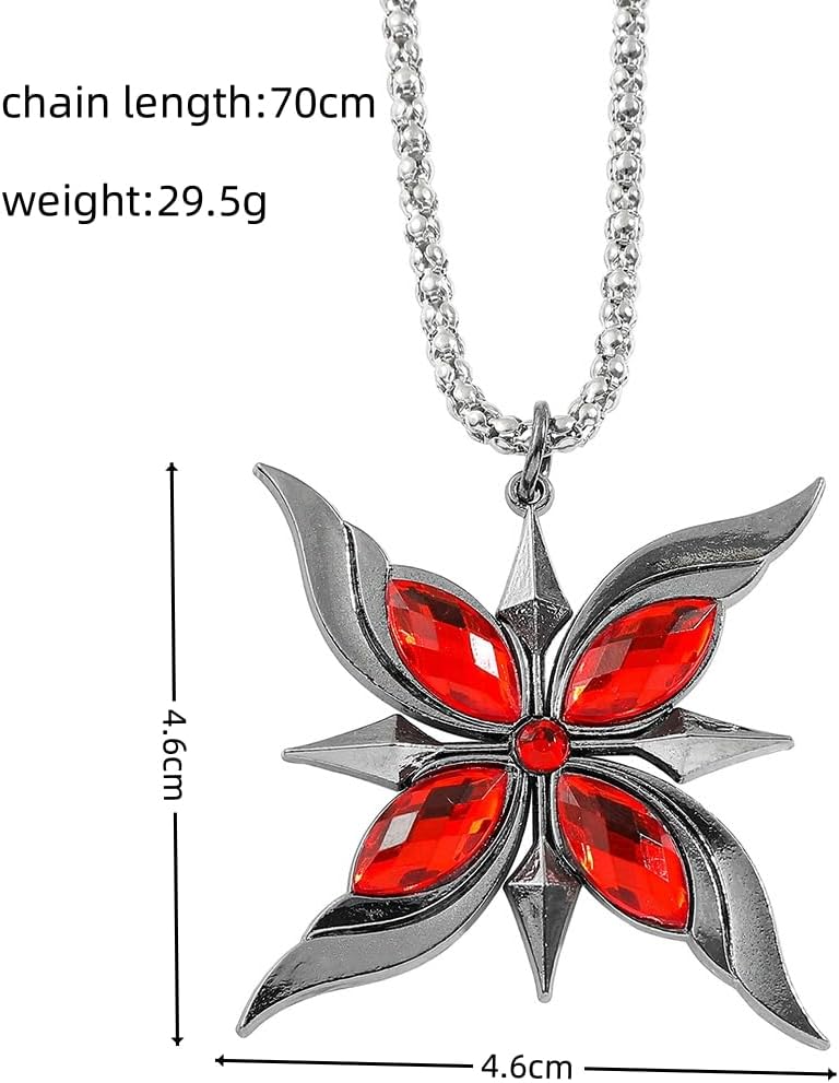 Akixen Haragin Amateur Arlecchino Necklace, Cosplay, Anime, Tools, Lightweight, Accessory, Fashion Accessory, Halloween, Christmas Gift