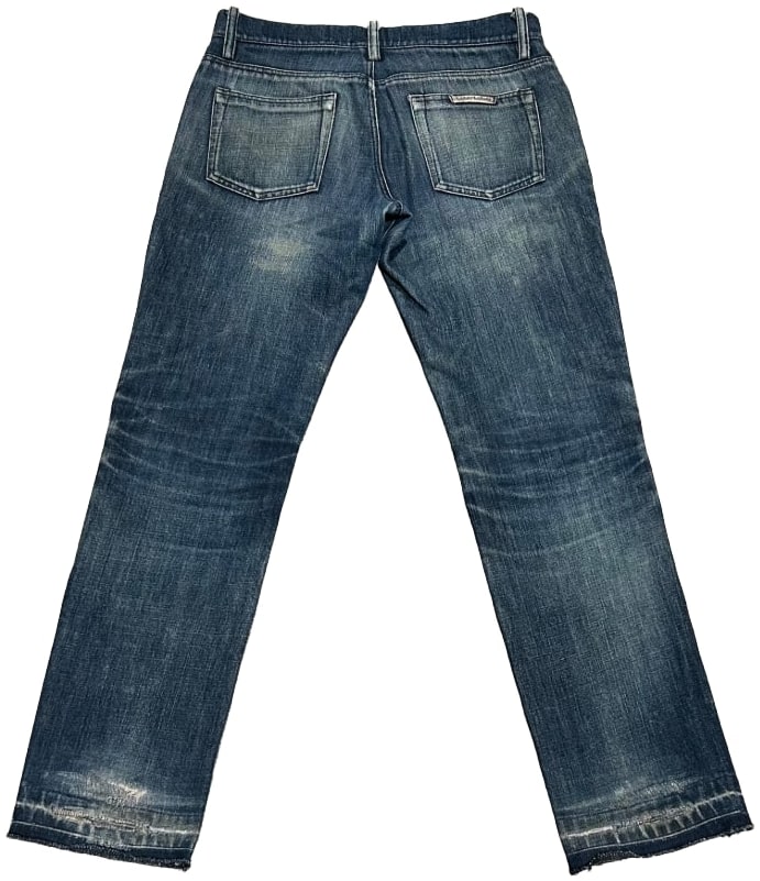 CHROME HEARTS 'DARK BLUE' FLEUR JEANS