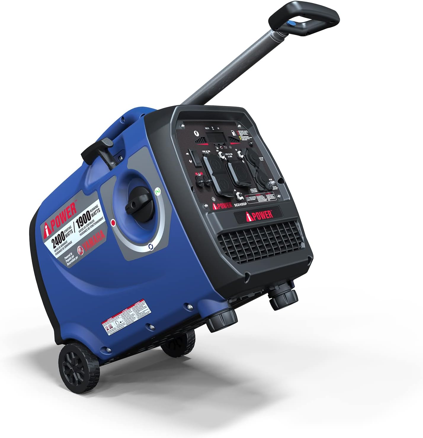 A-iPower Portable Inverter Generator 2400W Ultra Quiet Yamaha Engine Powered RV Compatible EPA & CARB Compliant Ultra Light Backup Home Tailgate Camping (SC2400iP)