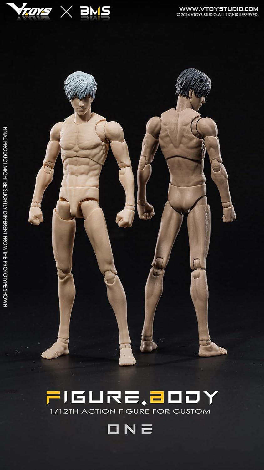 [AC] VTOYS X BMS 1/12 Men's Super Action Figure Body One VB002 White Skin