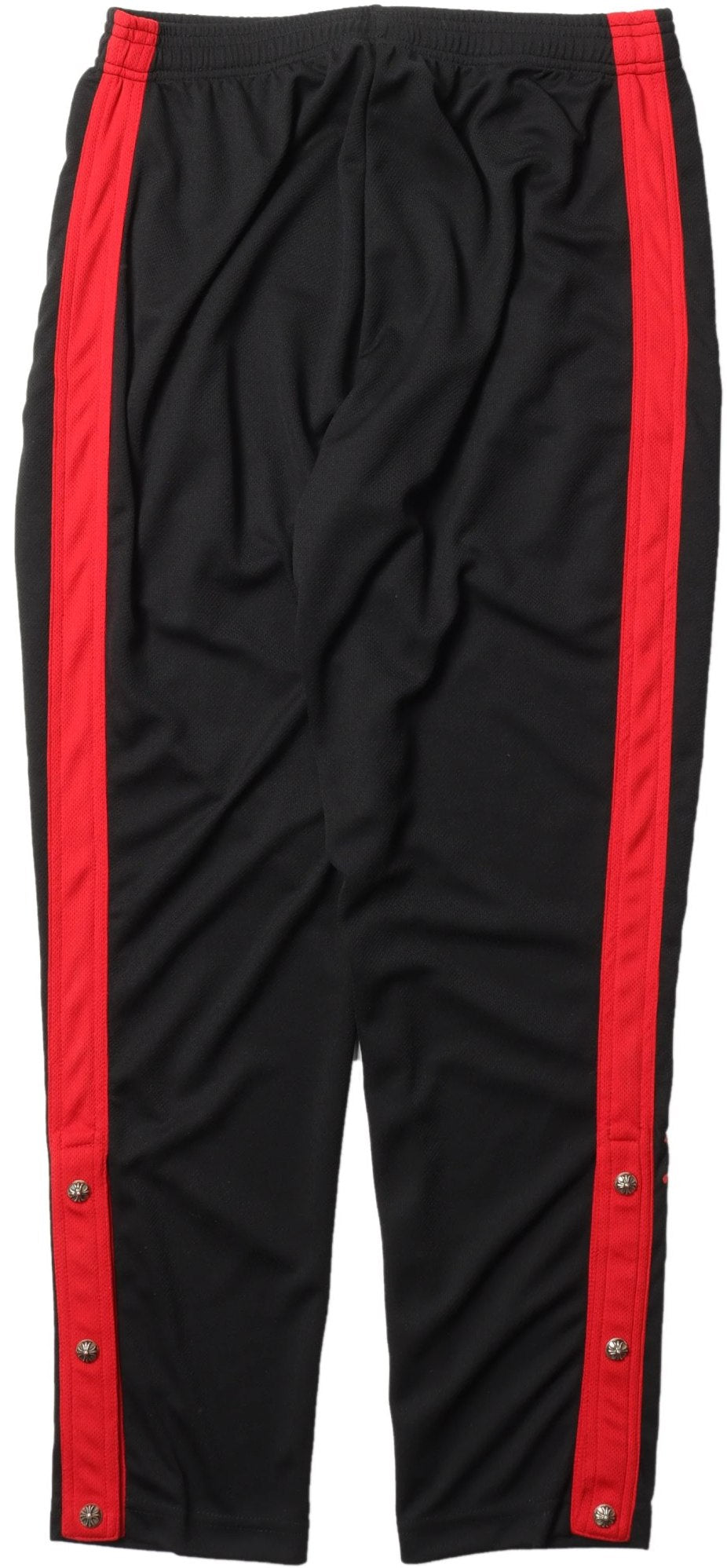 CHROME HEARTS 'RED STRIPE' BLACK TRACK PANTS