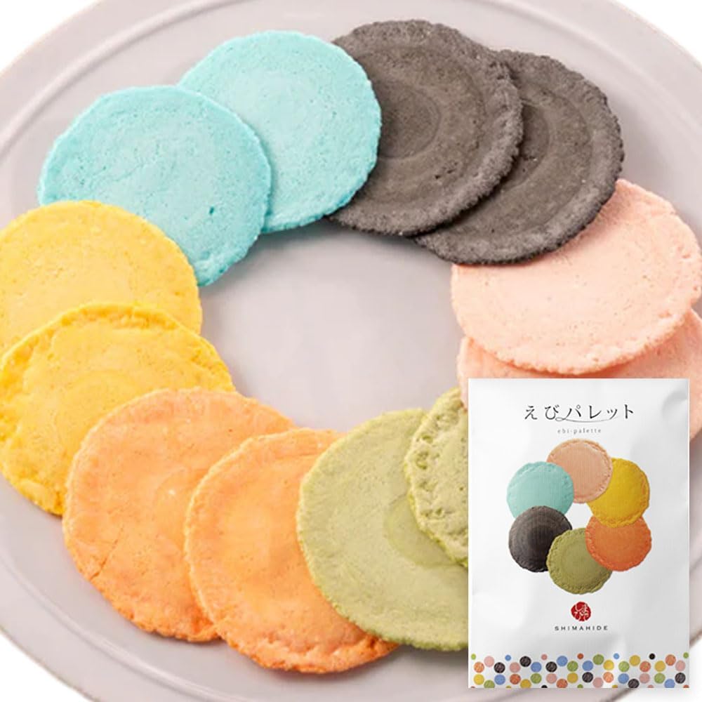 Kagawa Shrimp Palette, 12 Sheets x 1, Shimatsu Shimatsu Shrimp, Thin-Grilled Shrimp, Local Sweets, Souvenir, Gift