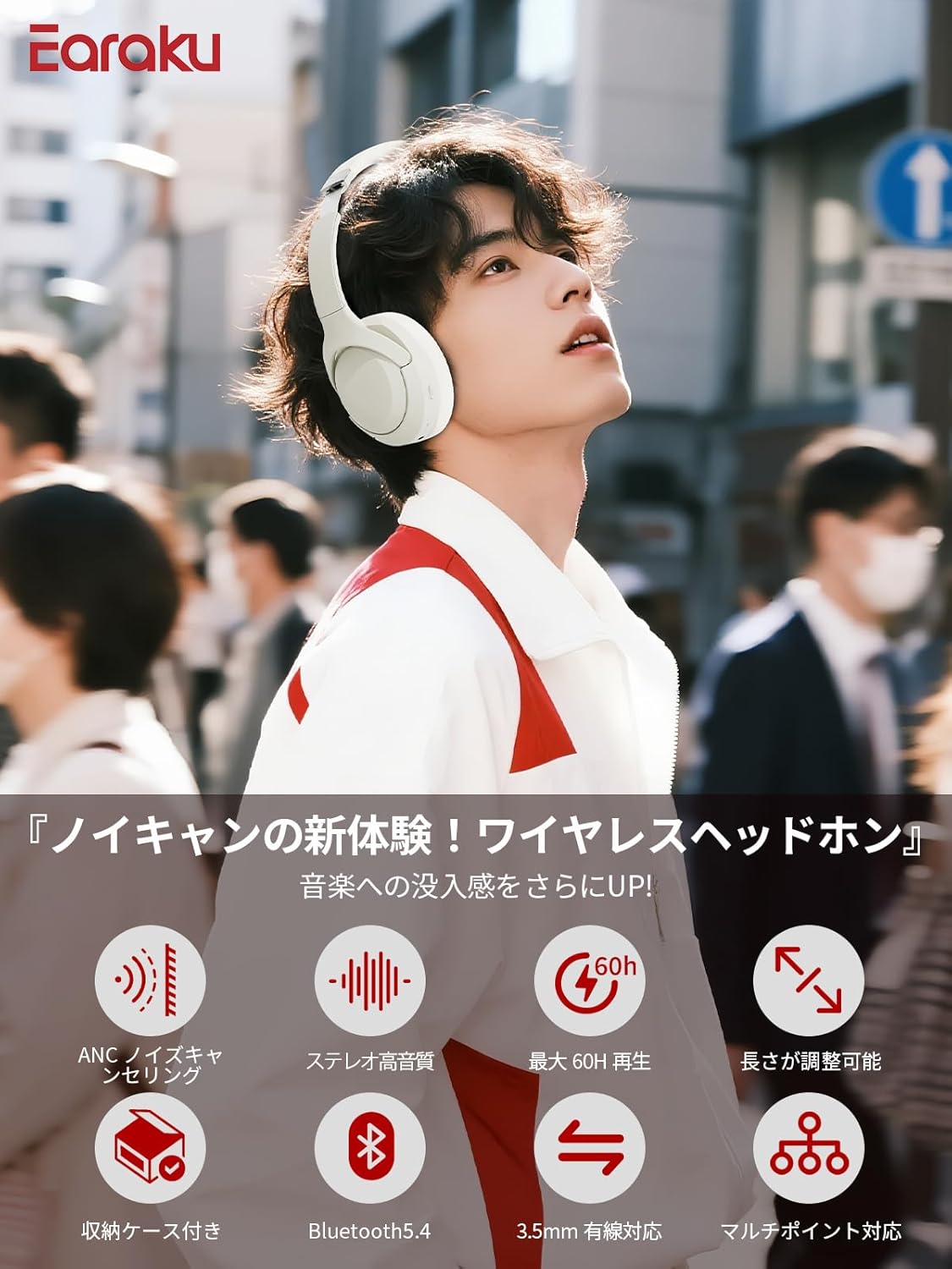 【Reduce Noise and Focus on Music】Headphones Bluetooth ANC Noise Cancelling Wireless Headphones Over-ear Bluetooth 5.4/3.5mm Connection Wired/Wireless Dual Mode Ear-friendly Lightweight Multi-point