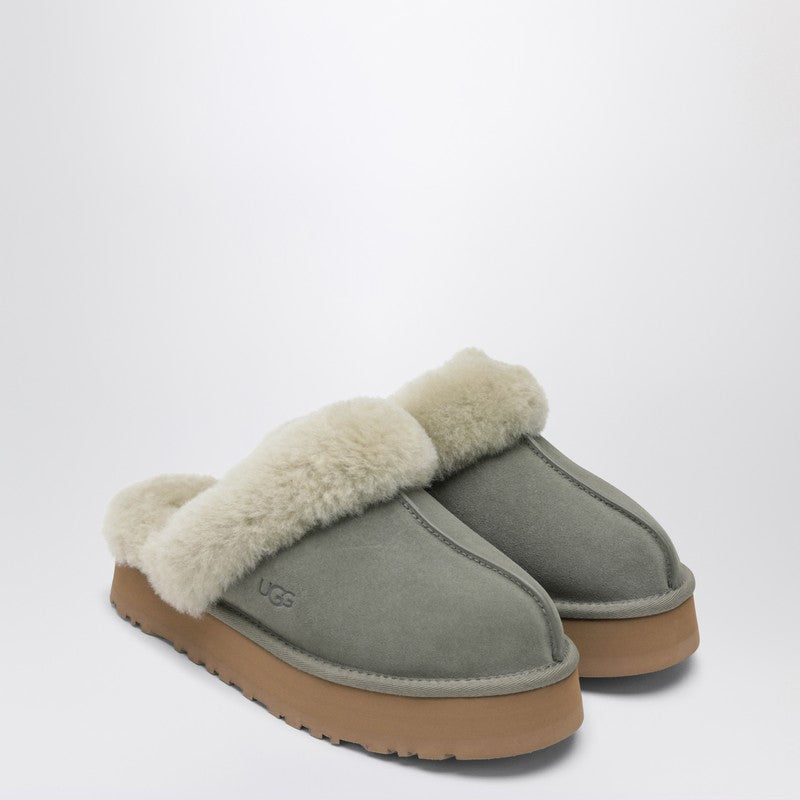 Ugg Ugg Disquette Moss Green Eather Slip Ons - Image 2