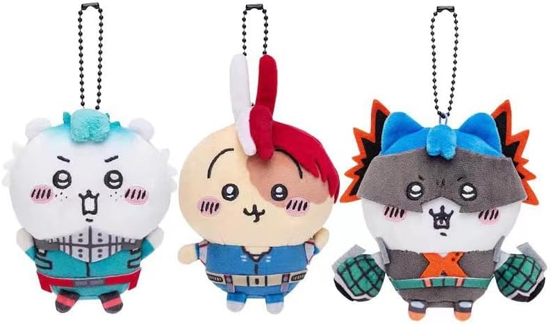 My Hero Academia Plush, Kawa, Izuku Midoriya, Shoto Todoro, Katsumi Bakugo, Hachiwale, Rabbit Key Chain, Small and Cute Guy, Anime Goods, Cartoon Surroundings, Cute Moe Goods, Doll, Present, Goods