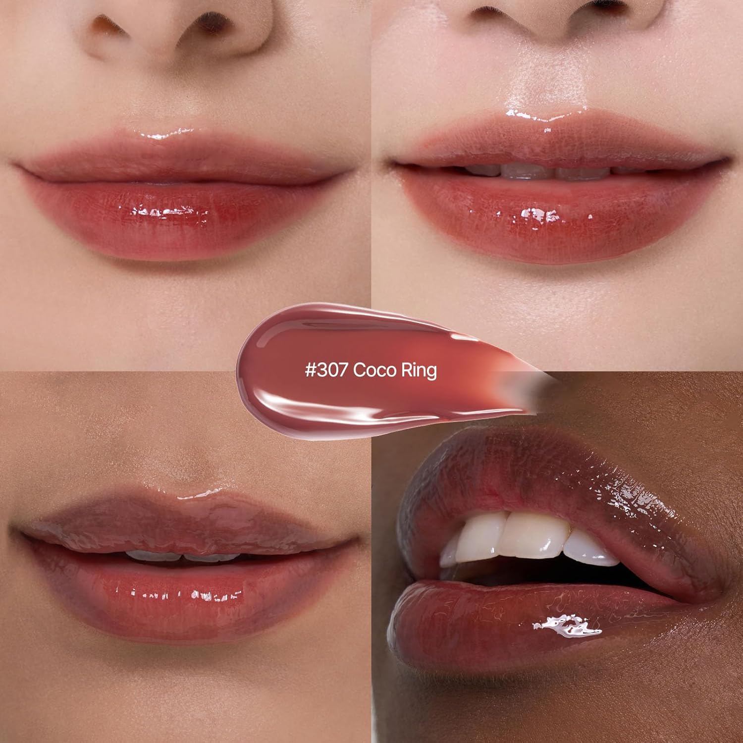 Laka Jelling Nude Gloss Mini, 1.9g/0.07oz, Aceite labial hidratante traslúcido sin manchas, no pegajoso, brillo nutritivo para un aspecto fresco y brillante, vegano, maquillaje de belleza limpia