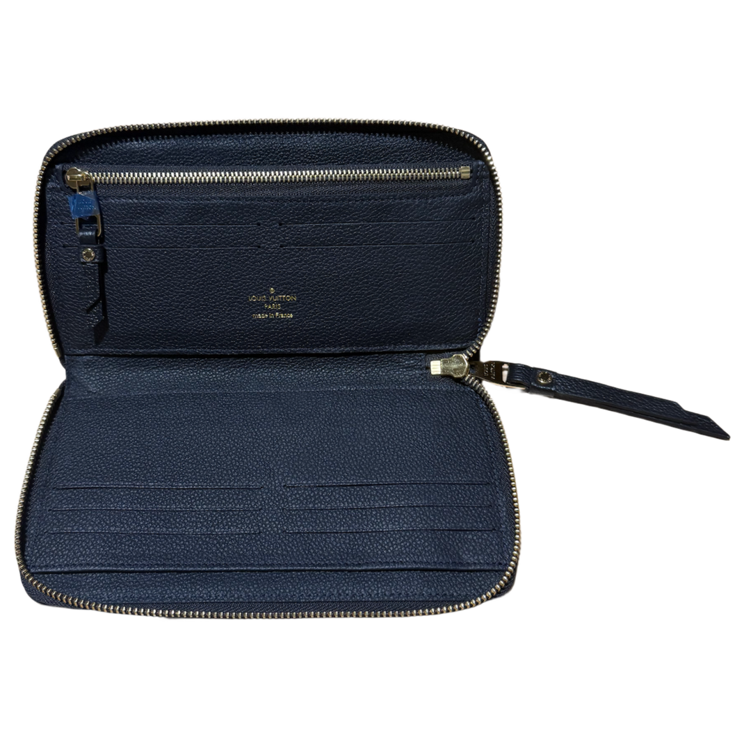 LOUIS VUITTON 'BLACK' MONOGRAM EMPREINTE LEATHER ZIPPER WALLET
