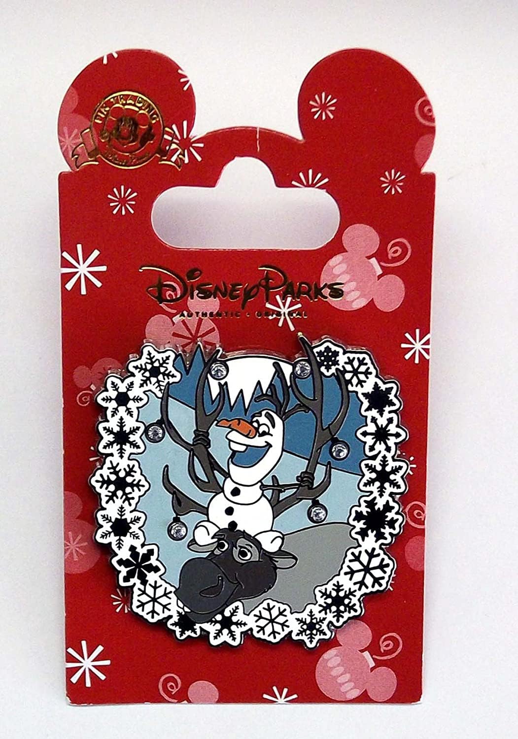 Disney Pin Frozen Sven y Olaf Christmas Pin, No es una piedra preciosa