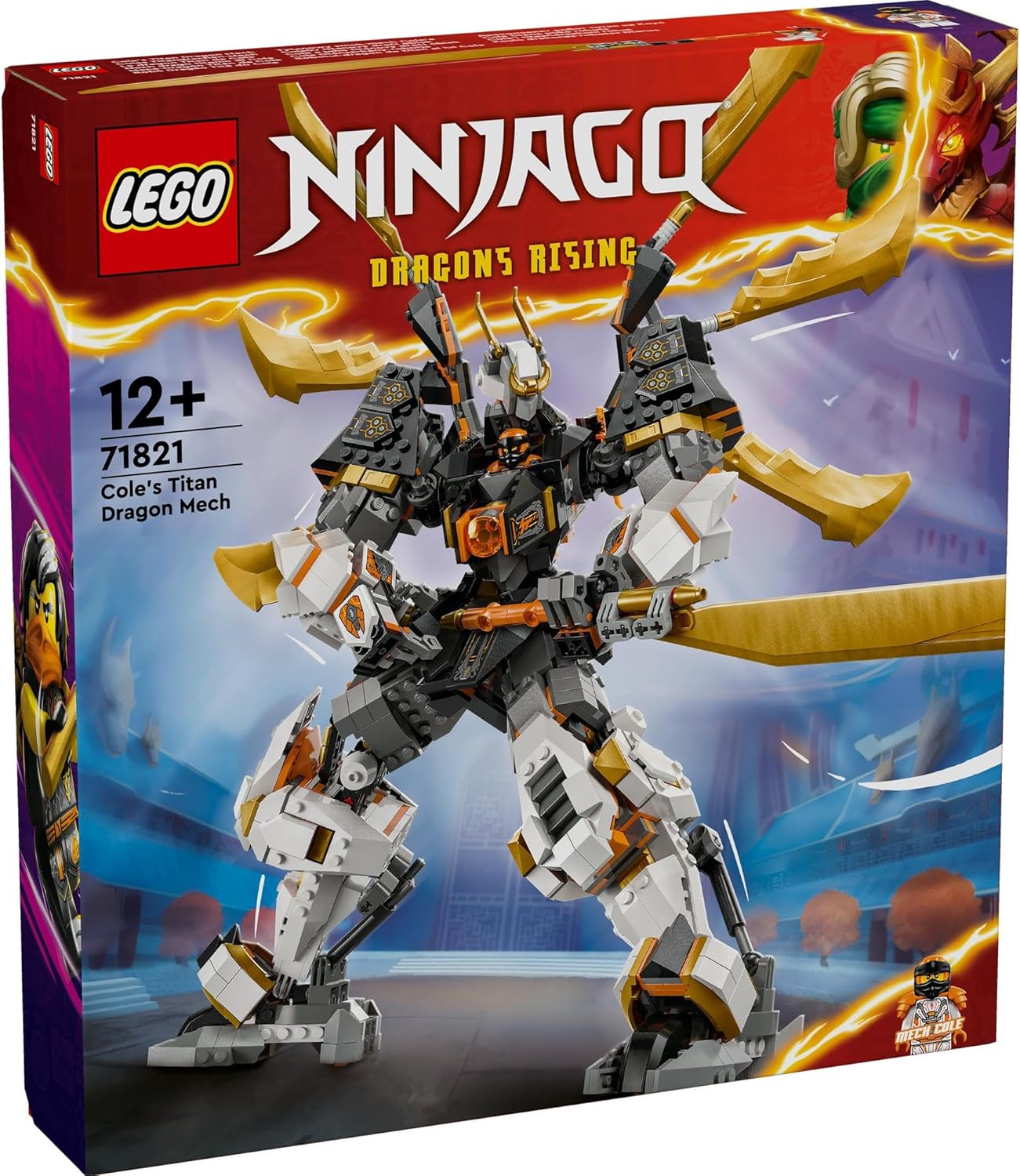 LEGO Ninjago Cole's Dragon Mega Titanium Mech, Toy, Gift, Blocks, Boys, Girls, Children, 12, 13, 14, Elementary School Students, Battle, Robot, 71821