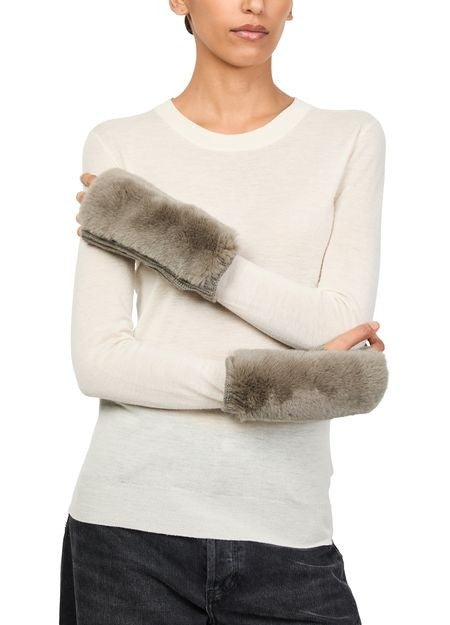 YVES SALOMON Rex rabbit fur mittens - Image 2