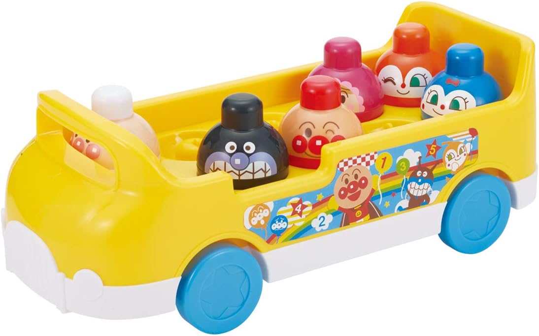 Bandai (バンダイ) Baby Labo Anpanman ~Brain Cultivation~ Counting and Stacking Bus Suitable for ages 1 and up