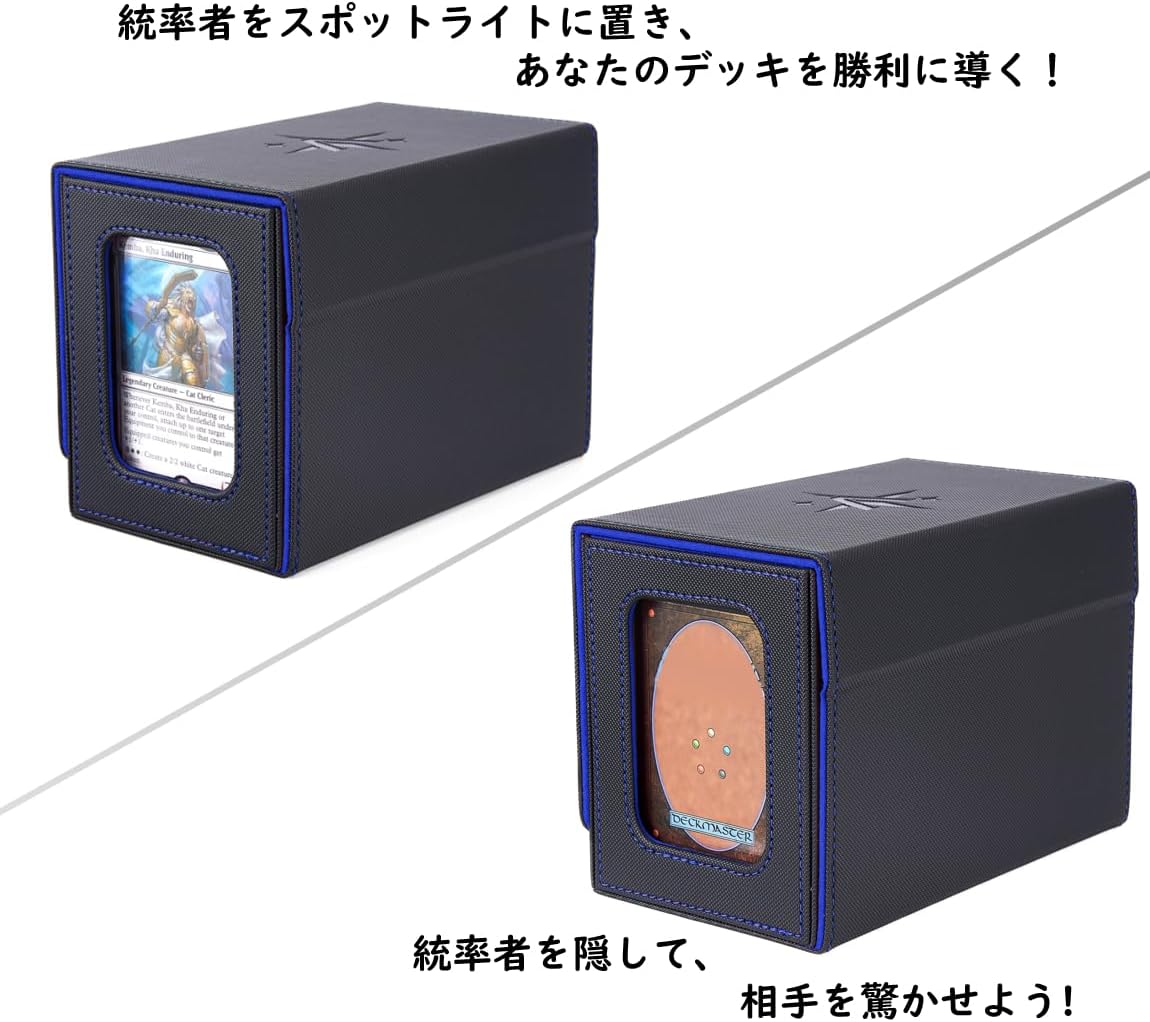 Venssu Deck Case, Trading Card Case, Card Display Window, Dice Box, Holds 200 Cards, Includes 2 Dividers and 1 Magnetic Loader, Compatible with "MTG Yu-Gi-Oh! Pokemon, Duema, Various Card Game Box"