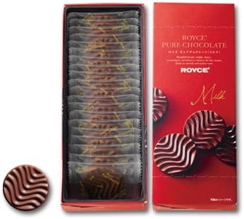Royce Hokkaido Famous Confection Pure Chocolate, Milk, 20 pieces, 3.5 oz (100 g), 1 Box