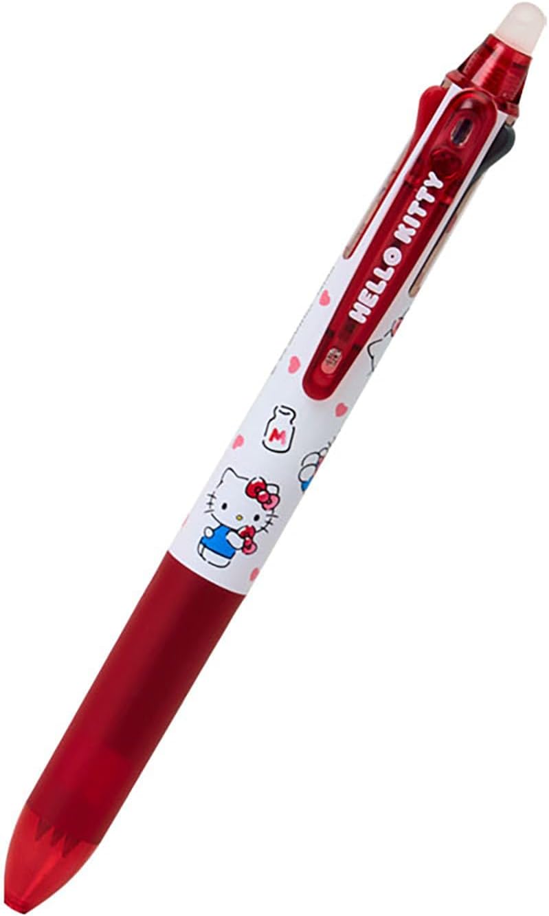 Sanrio 927848 FriXion Ball 3 Slim Hello Kitty Polycarbonate Ball Diameter: 0.01 inch (0.38 mm), Ink Color: Black, Red, Blue Retractable