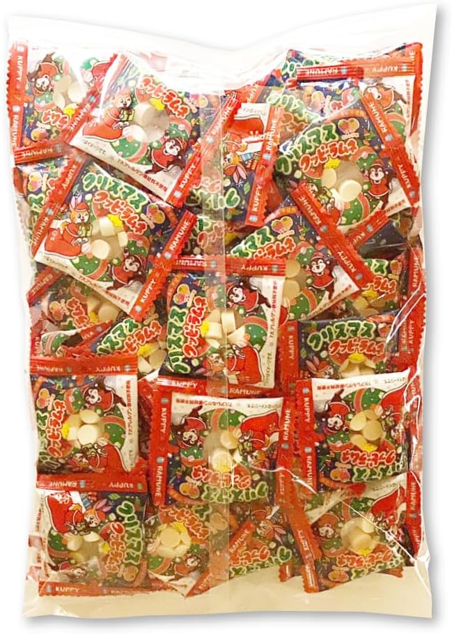Christmas Kappie Ramune 0.2 oz (4 g) x 69 Bags, Share Pack, Kappie Ramune, Commercial Use, Individual Packaging, Kakudai Confectionery, Limited Packaging, Assortment, Assorted