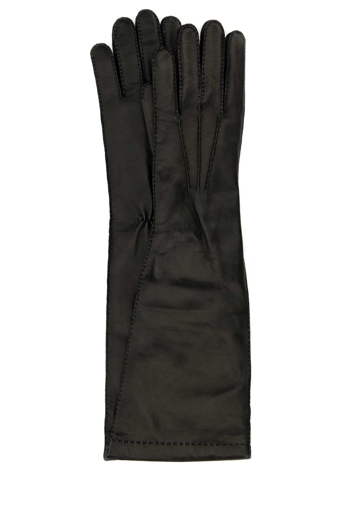 Miu Miu Miu Black Nappa革の手袋 - Image 2