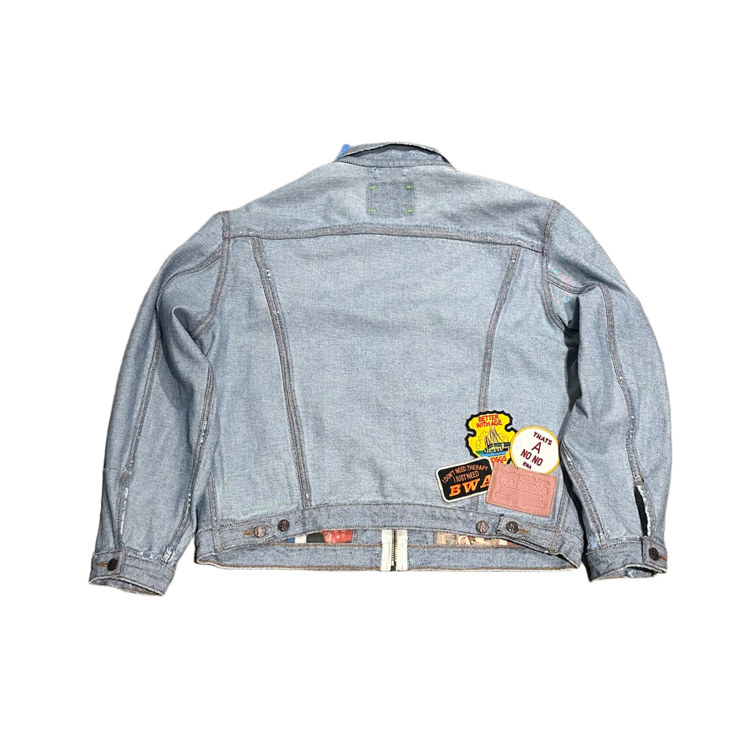 BETTER WITH AGE 'BLUE' BROGUE RECONSTRUCTED REVERSIBLE JACKET