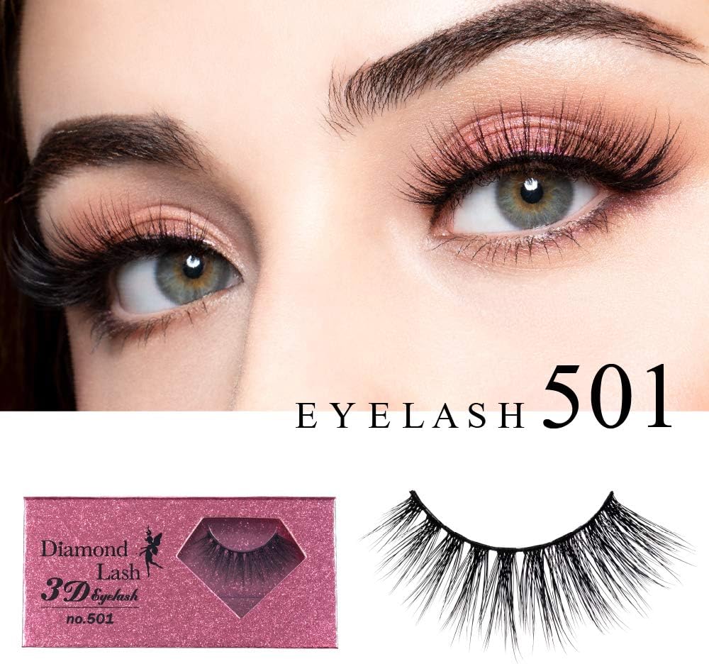 NEW/【Diamond Lash Official】DiamondLash 3D EYELASH no.501 Voluminous 3D false eyelashes like foreign celebrities with a long and heavier design toward the outer corner of the eyes