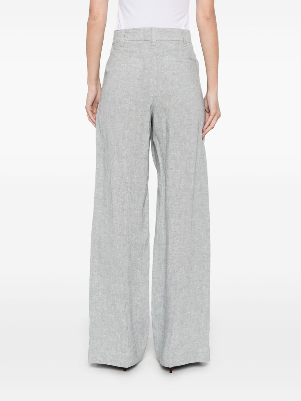 Brunello Cucinelli Linenワイドレッグズボン - Image 2