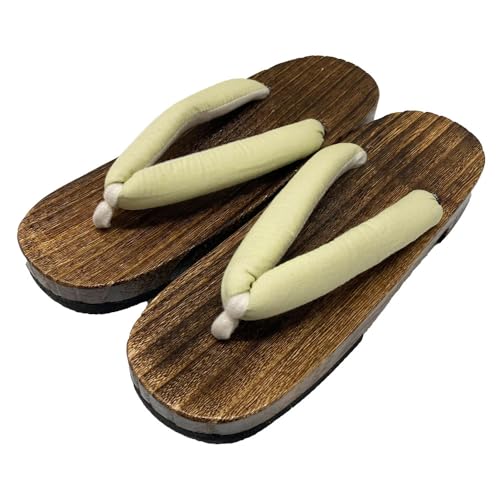 Kyoto Kimono Yuzen Geta Clogs, Women's, Yukata Accessories, Hemp Leaves, Solid Color, Dull Color