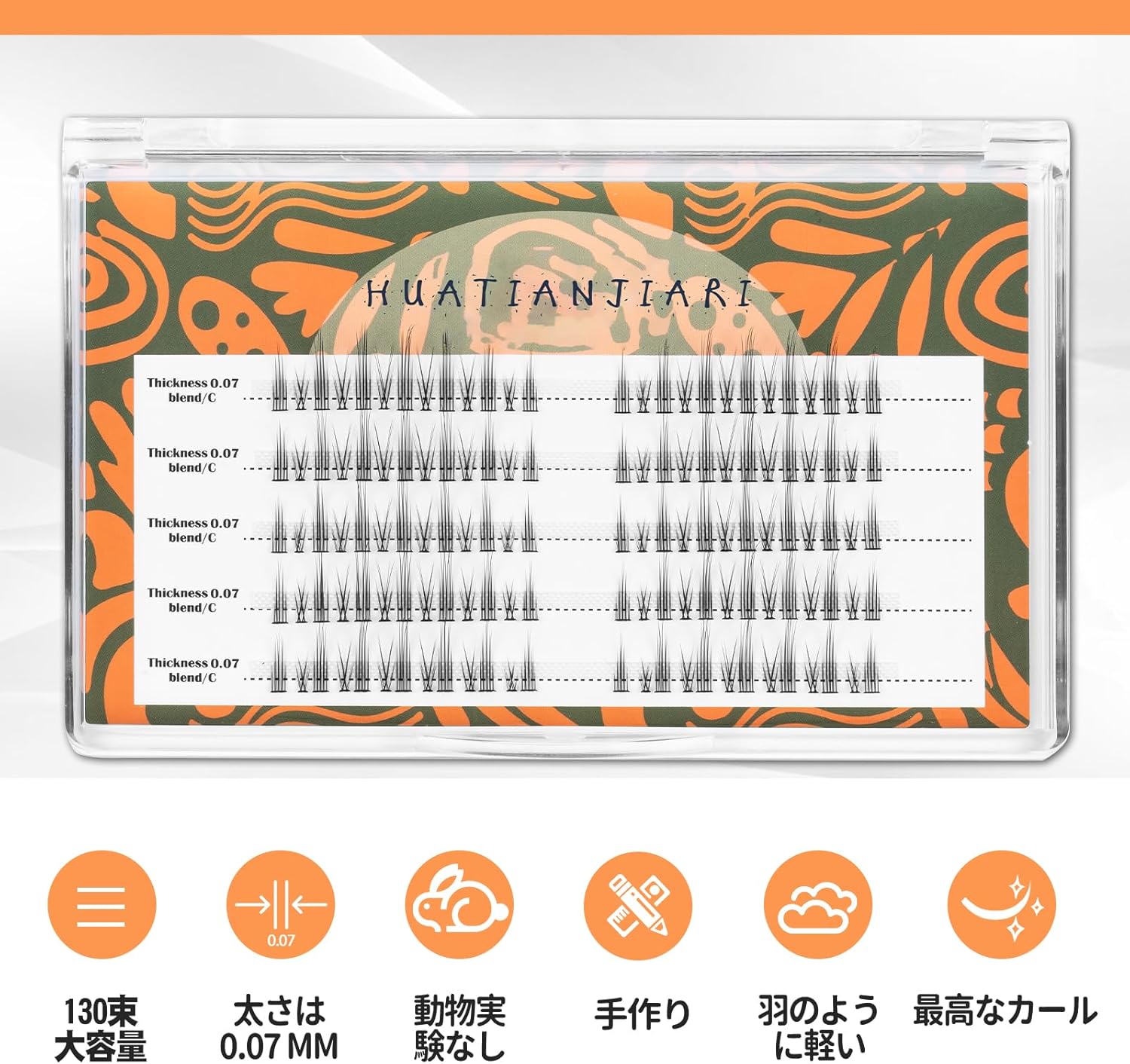 Partial Lash, Self Matsueku, Partial False Eyelashes, Large Capacity, DIY, Home Self Pine Extension, R-Small Devil