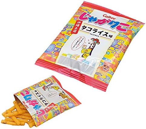 Okinawa Limited Jagarico Taco Rice Flavor, 5.7 oz (160 g) (0.7 oz (20 g) x 8 Bags