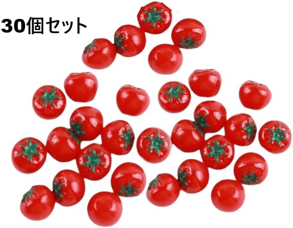 Mini Tomatoes, Set of 30, Food Samples, Resin Cute, Food Models, Store Exhibitions, DIY, Miniatures, Small Accessories, Display Etc. (30)