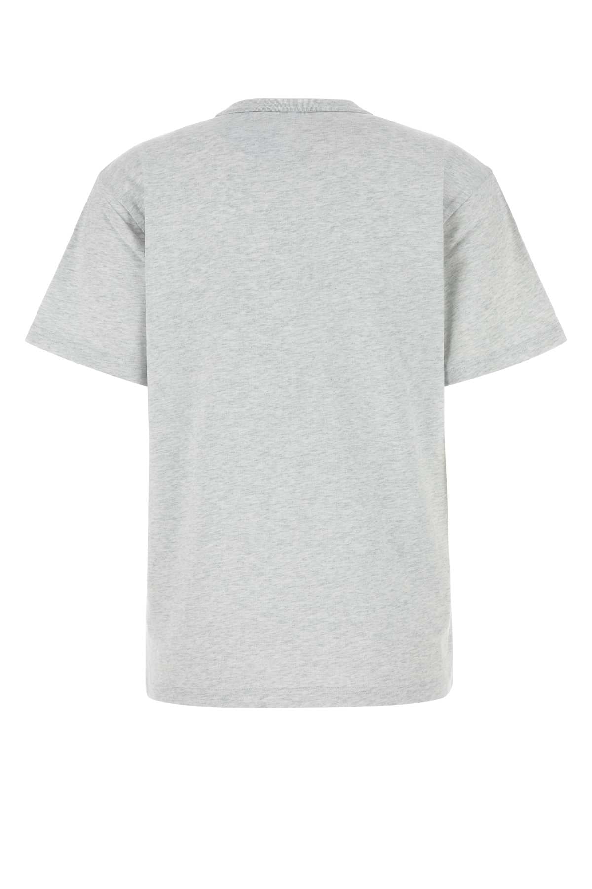 T By Alexander Wang Tによるアレクサンダー王メランジュライトグレーコットンTシャツ - Image 2