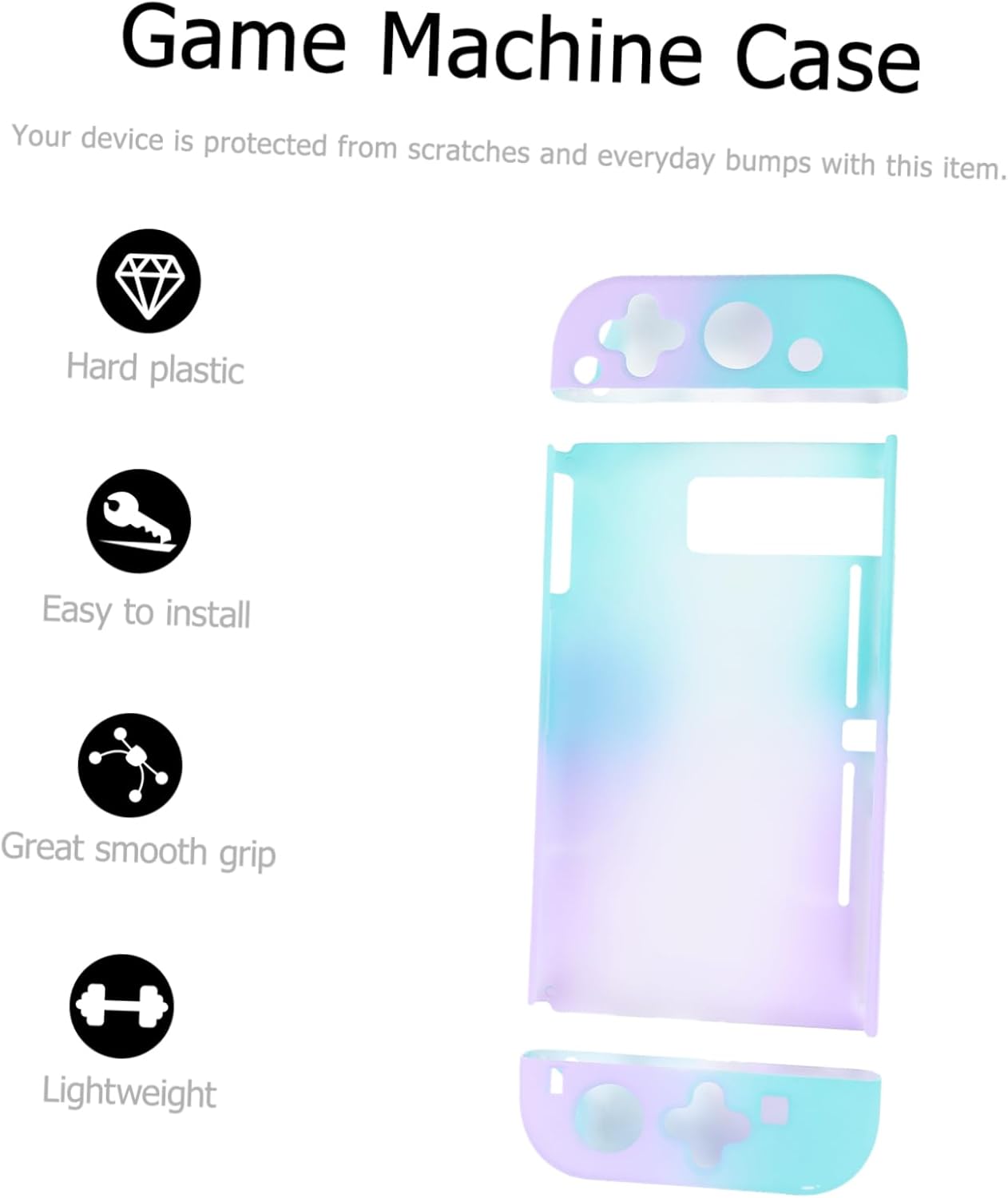 CHILDWEET ゲーム機用 減圧保護ケース グラデーション 軽量ハード製 取り外
