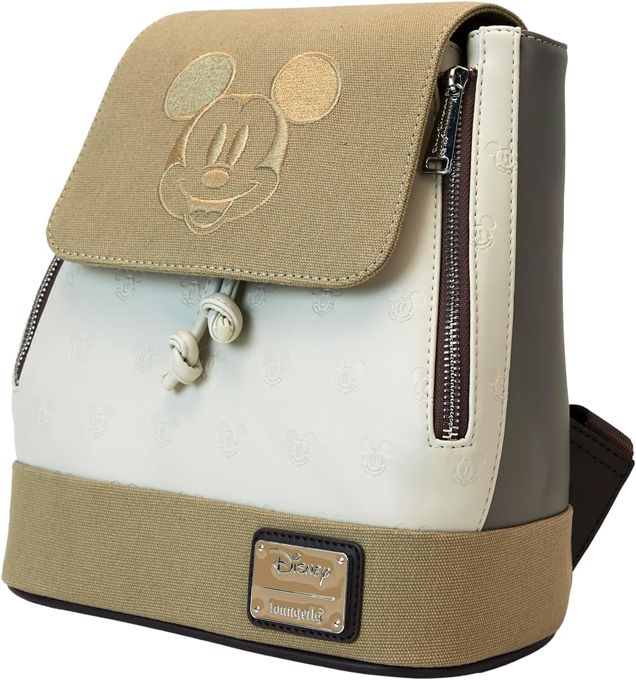 Loungefly Mini mochila de lona de Mickey y sus amigos de Disney