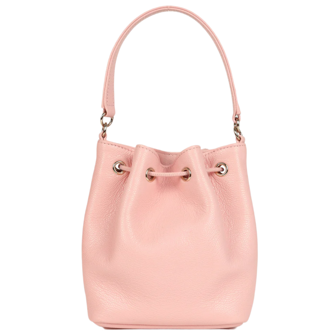 CHANEL 'PINK CAVIAR LIGHT GOLD HARDWARE' MINI TOP HANDLE BUCKET BAG