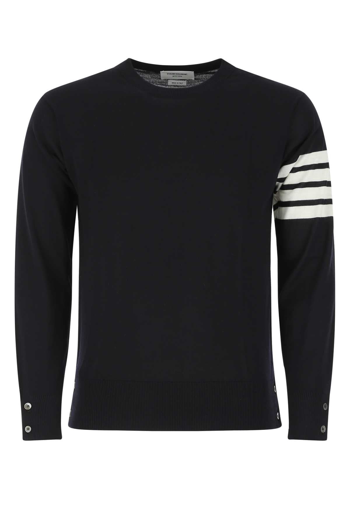 Thom Thom Browne Midnight Blue Wool Sweater - Image 2
