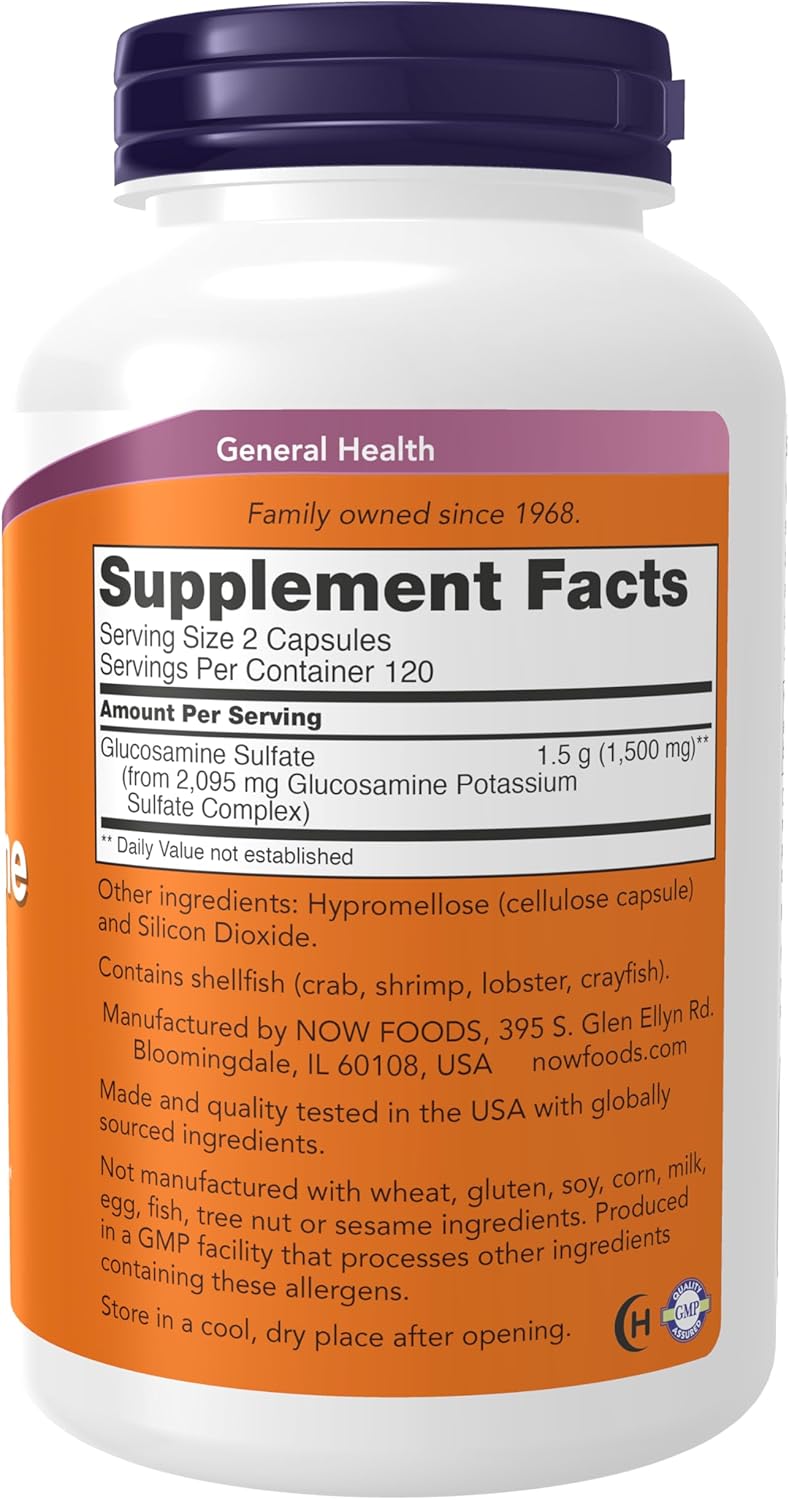 NaFoods Glucosamine Sulfate (25.4 fl oz (750 mg), 240 Capsules