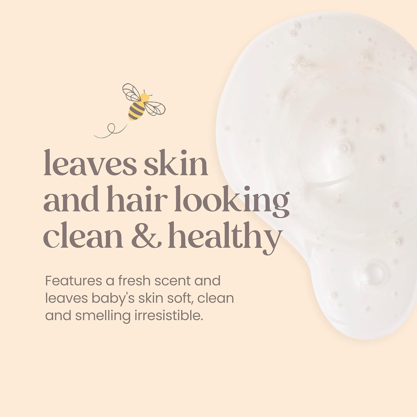 Burt's Bees Baño de burbujas para bebé, aroma original, lavado de bebé sin lágrimas para piel delicada, 98% origen natural, 12 onzas líquidas (paquete de 3)