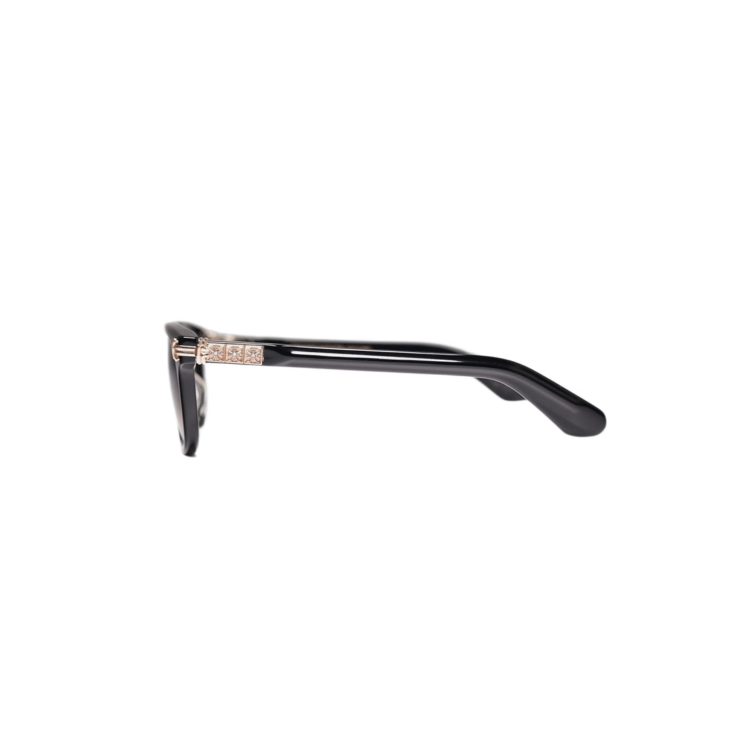 CHROME HEARTS 'SMOKE SHOW' DIAMOND BLACK/GOLD SUNGLASSES