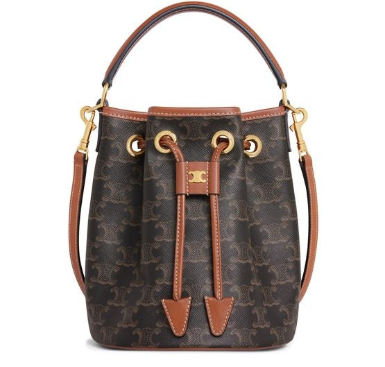 CELINE Clara bag in Triomphe canvas and calfskin - Image 2