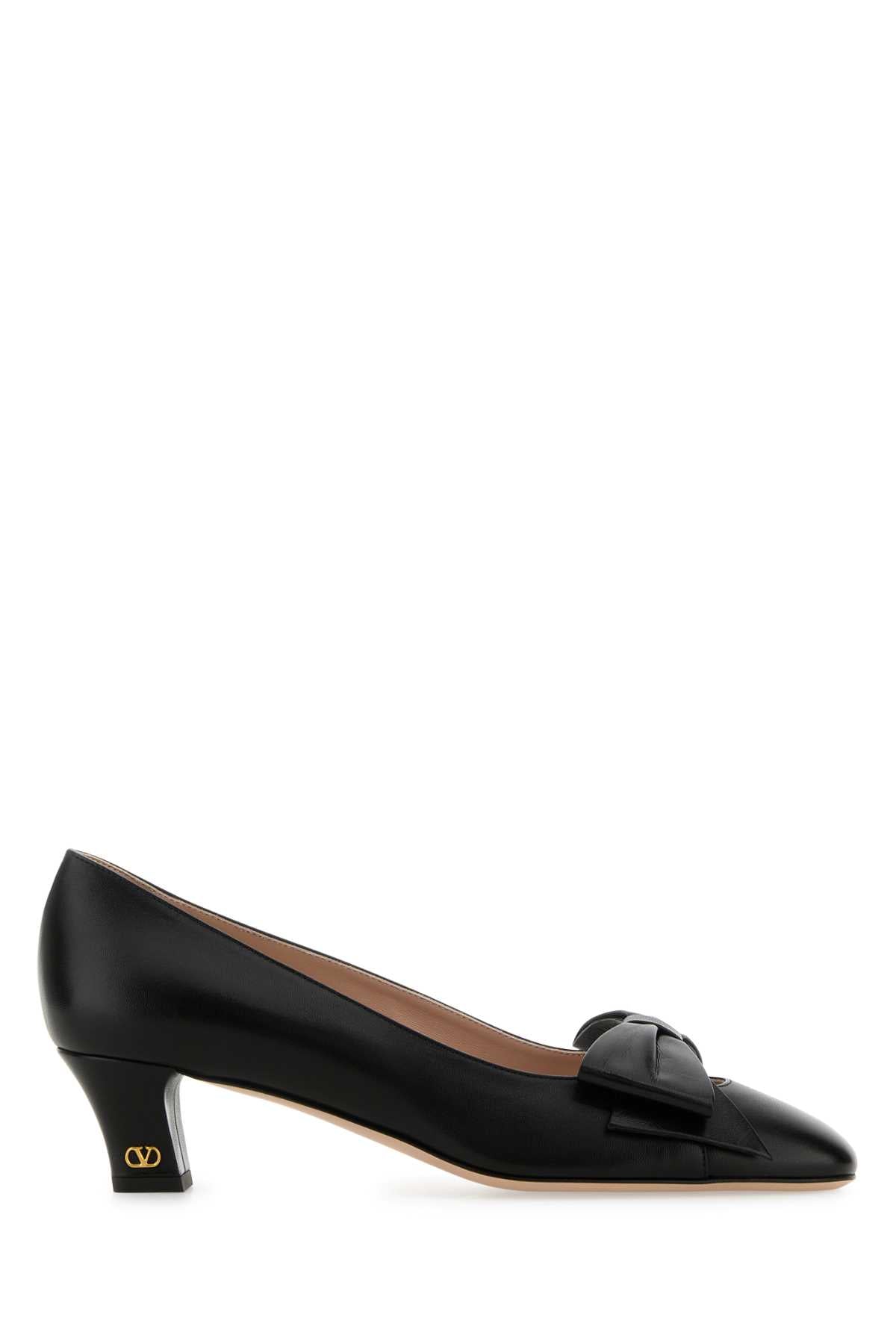 Valentino バレンティーノガラヴァニブラックレザーボウウポンプ - Image 2