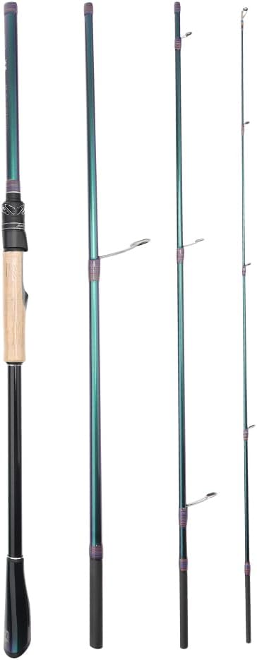 Chivas Rod, Compact Lure, Portable Travel 4 Sections, 4 Sections, 0.7 ft (1.98 m), MH, 0.8 ft (2.13 m), ML, 8.9 ft (2.28 m), Spinning, Bait, Casting, Lure Rod, Utility Rod, Fishing Tool