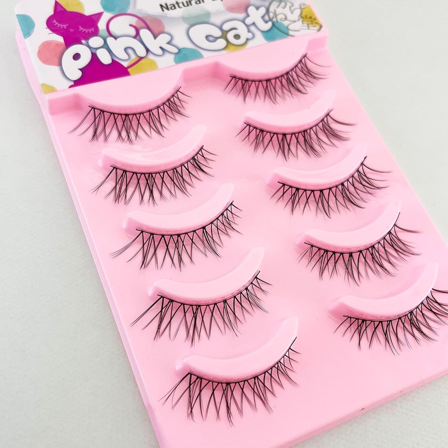 Kagonekodo False Eyelashes (Black Axis NS-08, Black, 5 pairs, Natural Wing, 0.1 - 0.4 inches (4 - 10 mm) NS-08