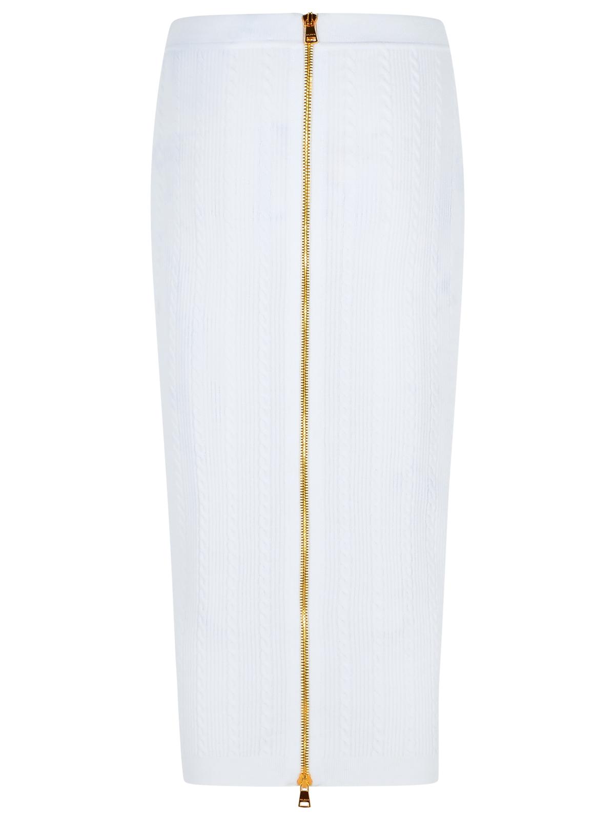 Balmain 白いビスコースブレンドのバルメインロングスカート - Image 2