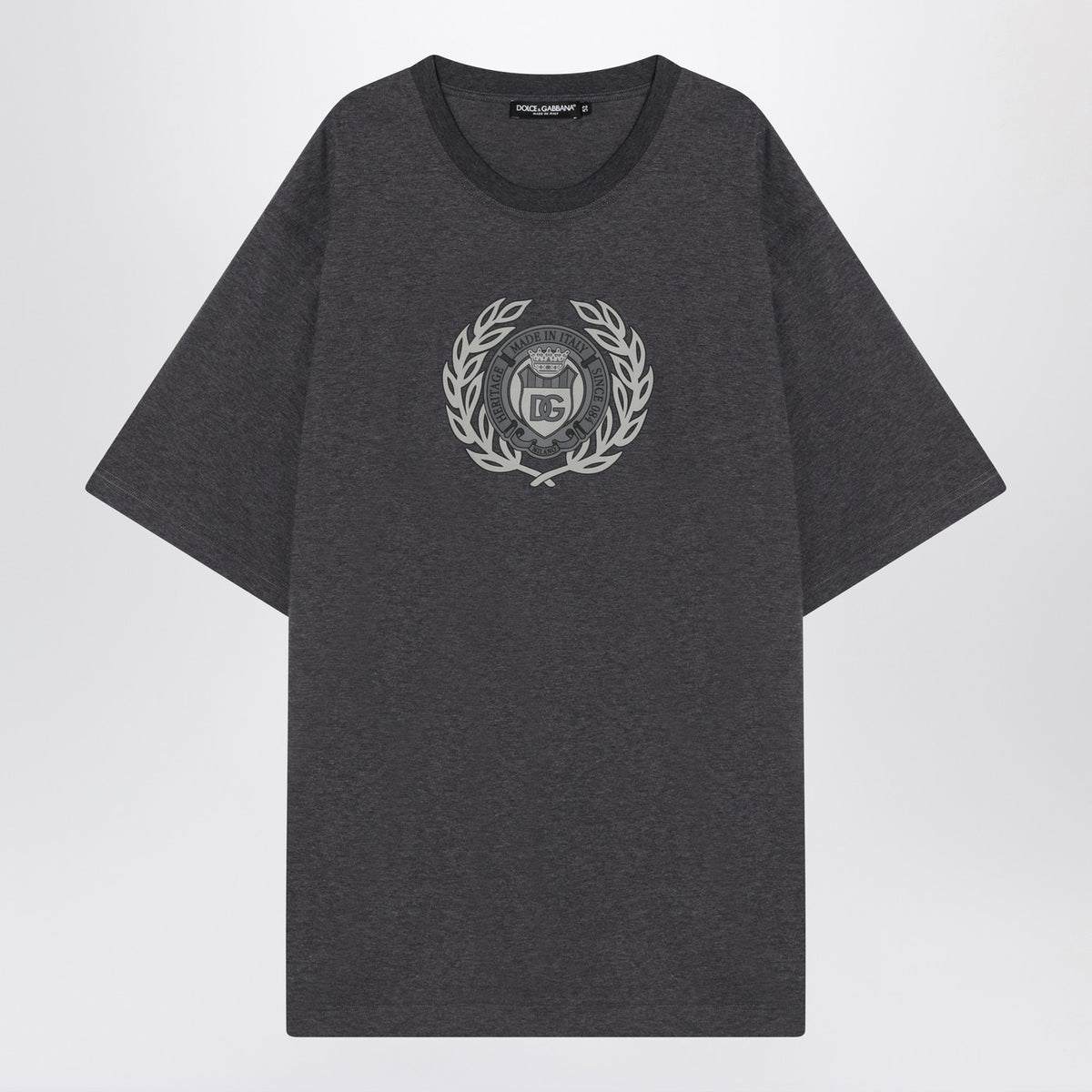 Dolce ドルチェ＆ガッバーナグレーコットンTシャツとプリント付き - Image 2