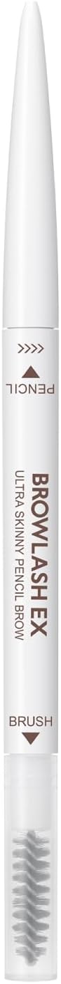 BROWLASH EX Ultra Skinny Pencil Brow N 01 Ash Brown 0.02g Eyebrow Pencil with Brush Fine Point Hairy Draw Waterproof