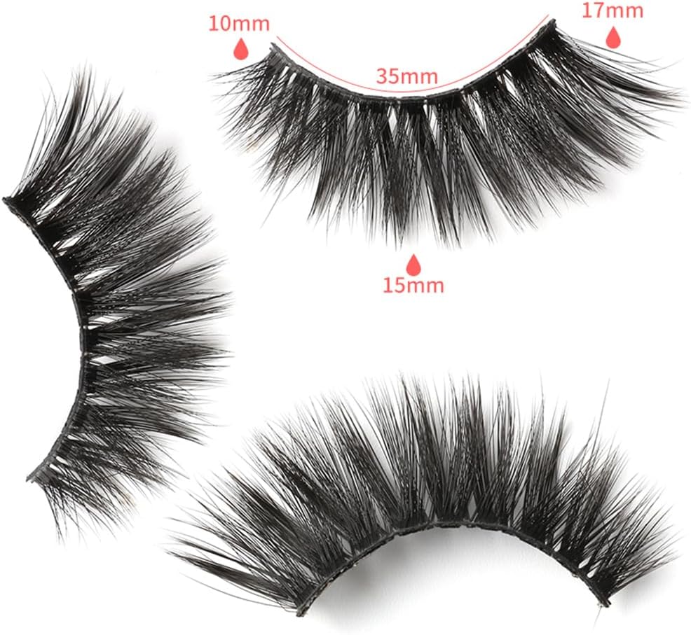 ロングプラス 10ペア つけまつげ フェイクミンク アイラッシュ 超濃密 手作り 舞台用 日常化粧 ロング まつげ (Y505)