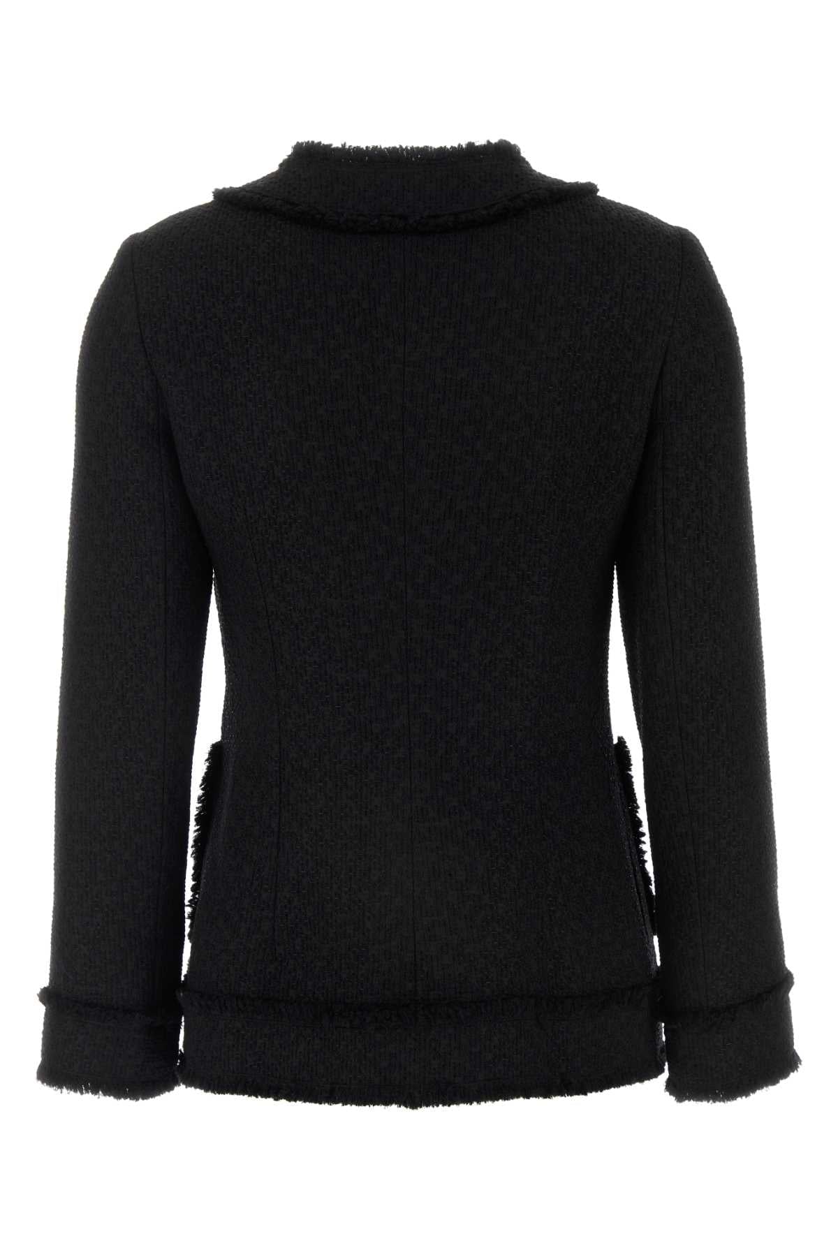 Dolce  Gabbana ドルチェ＆ガッバーナブラックツイードブレザー - Image 2