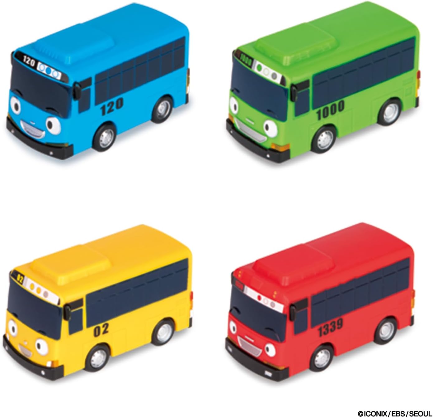 BANDAI Chibi Bus Tayo Chibi Bus Big Gathering Set Suitable for Ages 3 and Up