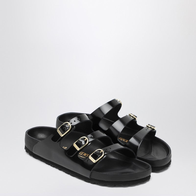 Birkenstock Slide Florida Dbuckle Exquisite Lucida Nera - Image 2