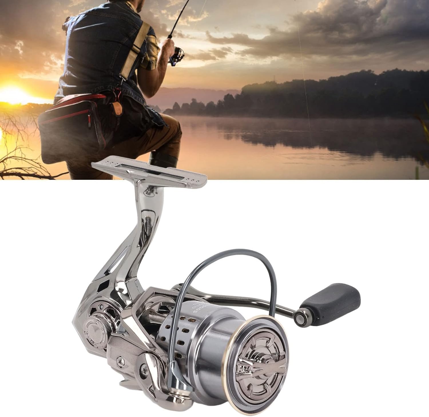 Spinning Reel Fishing Reel 5.2:1 Lightweight Increased Bevel