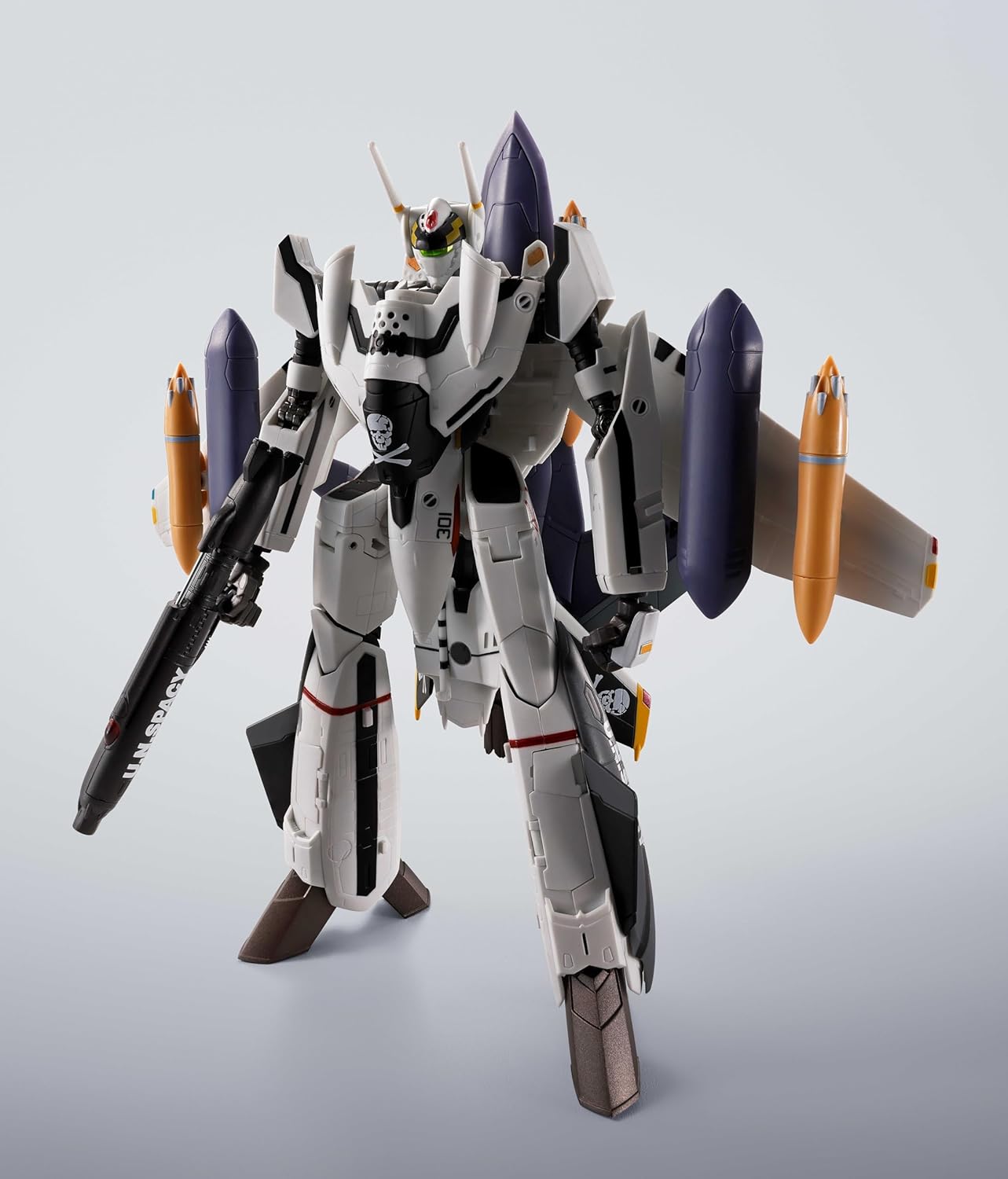 TAMASHII NATIONS HI-METAL R Macross Zero VF-0S Phoenix (Roy Focker Unit) + QF-2200D-B Ghost, Approx. 5.5 inches (140 mm), ABS & Die-Cast & PVC Pre-Painted Action Figure