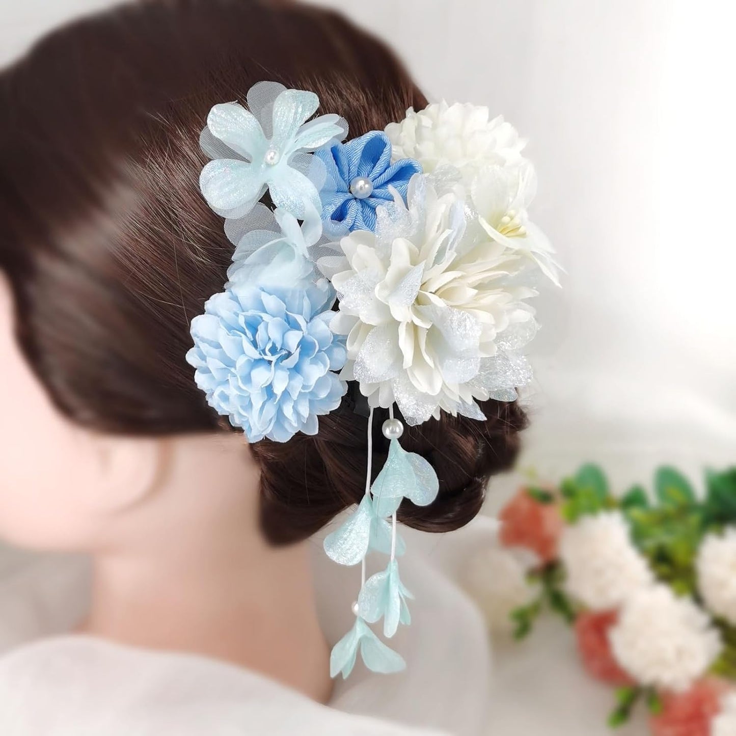 Coming-of-age Ceremony, Japanese Style, Yukata, Popular, Graduation Ceremony, Wedding, Shichi-Go-San Party, Thank You Party, New Year, Fireworks Display, Flowers, Dry Flowers, Hair Clip, Hair
